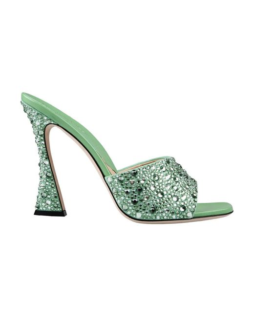 Ermanno Scervino Green Heeled Mules
