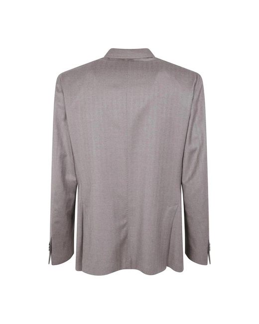 Boglioli Double-Breasted Wool Blazer in het Gray voor heren