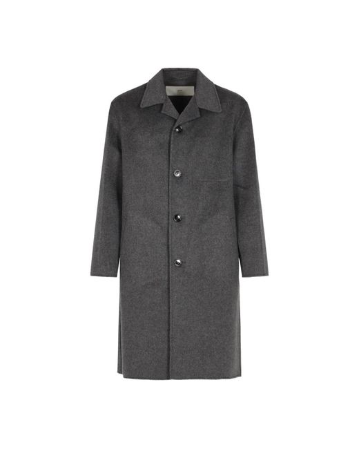 AMI Jassen ,Grijs ,Wol Car Coat in het Gray voor heren