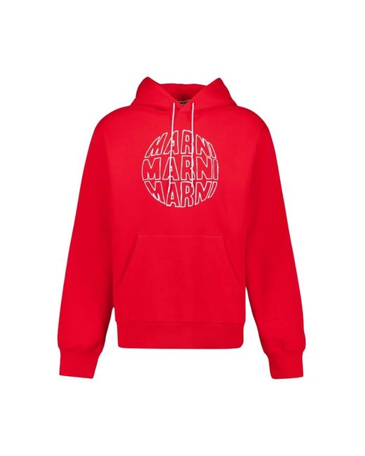 Marni Red Hoodies for men