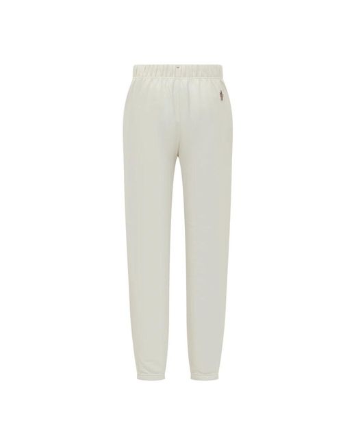Moncler Broeken ,Wit ,Logo Trainingsbroek in het Gray