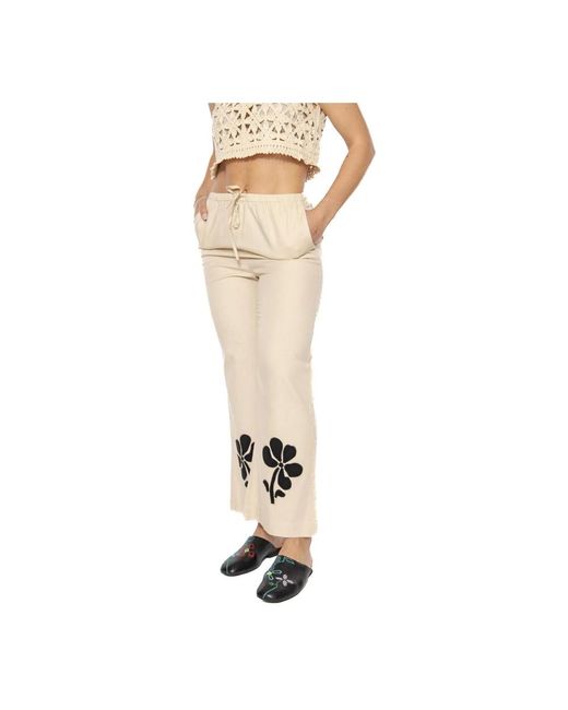 Wide Trousers Thinking Mu de color Metallic