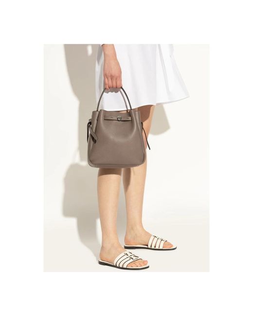 Tory Burch Gray Bucket Bags