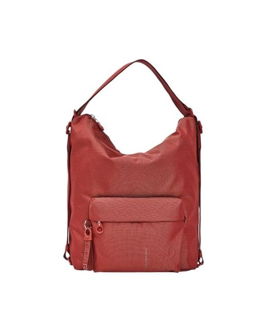 Mandarina Duck Wandelbare Schultertasche Rucksack Md20 in Rot