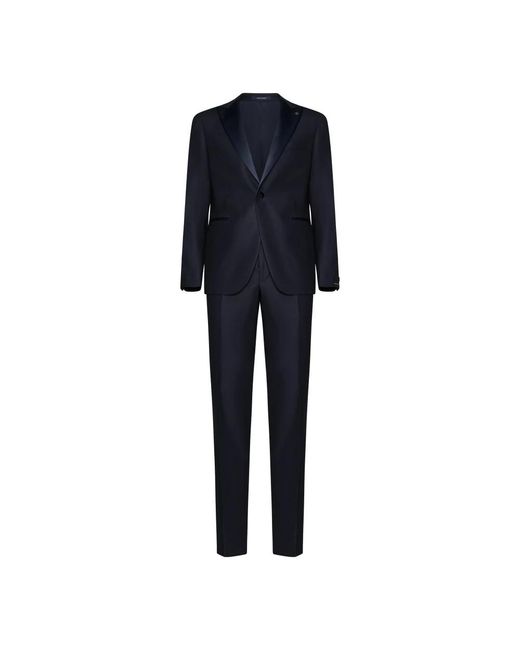 Tagliatore Black Single Breasted Suits for men