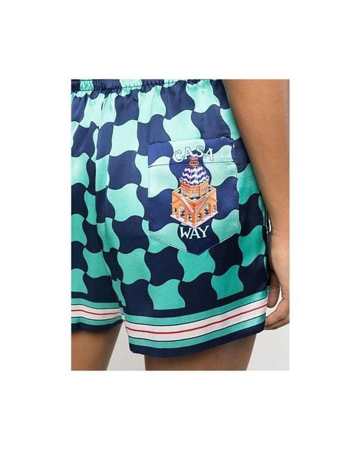 Casablanca Blue Short Shorts