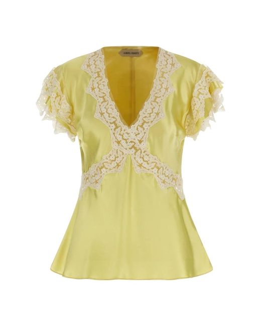 Alberta Ferretti Yellow Blouses
