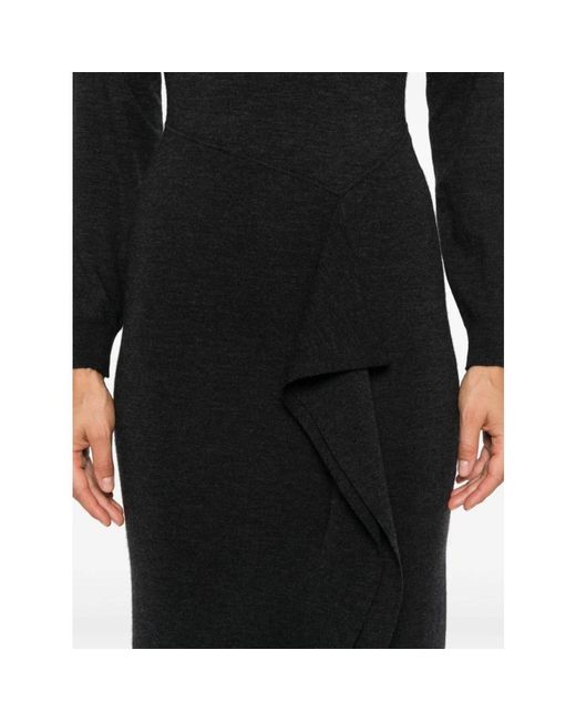 P.A.R.O.S.H. Black Midi Dresses