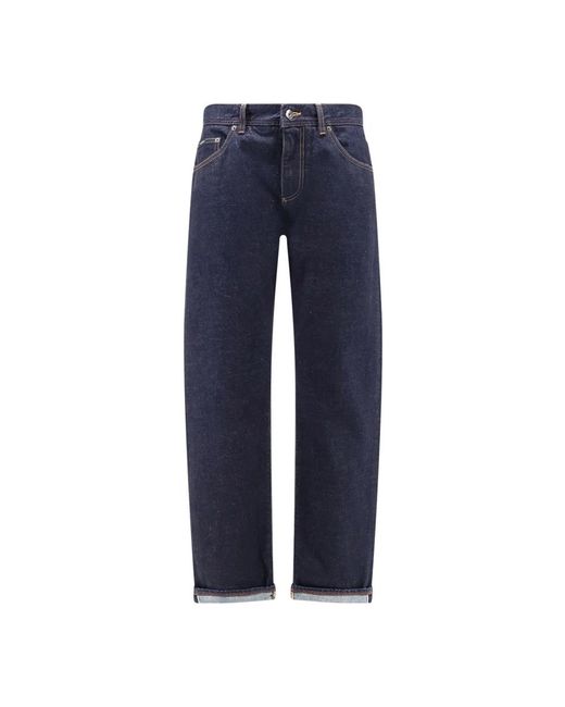 Dolce & Gabbana Blue Straight Fit Jeans for men
