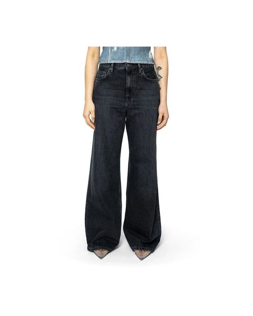 Acne Blue Wide Jeans