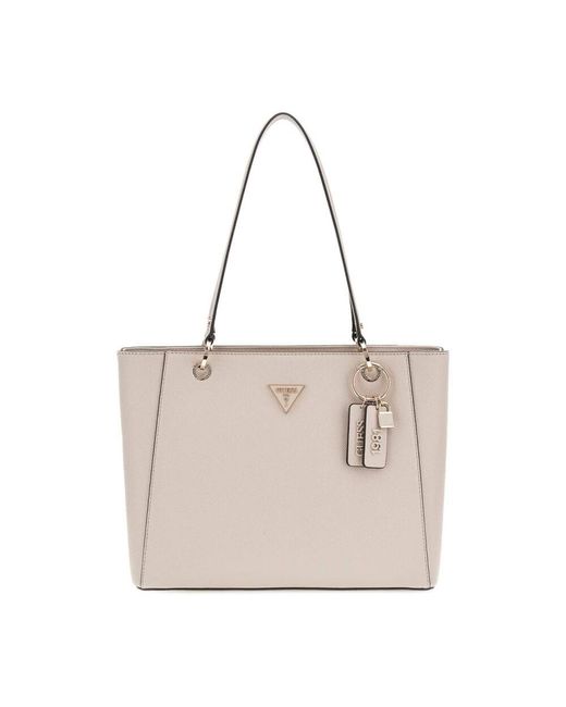 Guess Natural Taupe umhängetasche mit reißverschluss