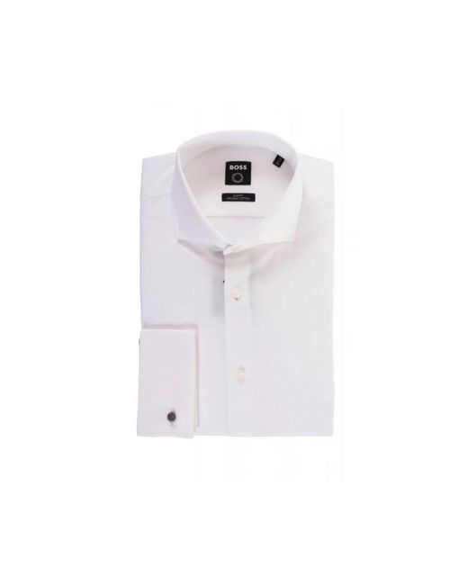 Boss White Formal Shirts for men