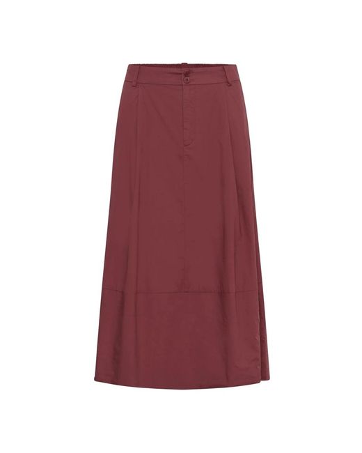 Midi Skirts Part Two de color Red