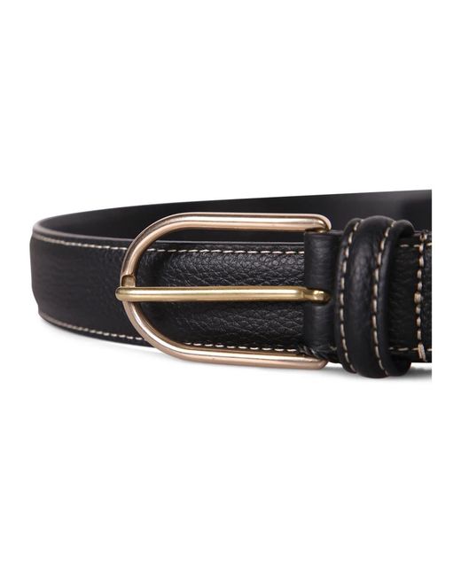 Dell'Oglio Ledergürtel in Black für Herren