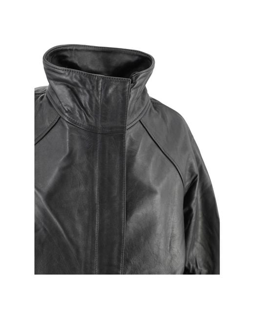 Soeur Gray Leather Jackets