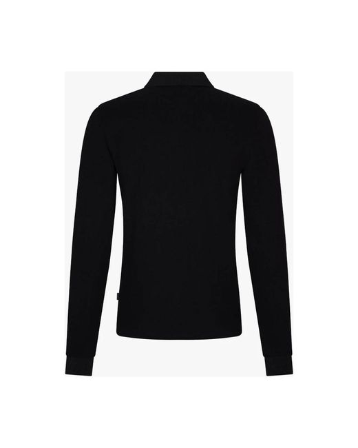Cavallaro Napoli Lange Mouw Polo Basso in het Black voor heren