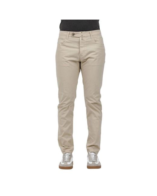 Incotex Stretch-Stoff Fünf-Taschen-Hose in Natural für Herren