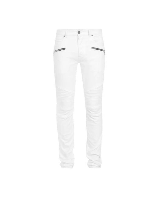 Balmain White Slim-Fit Trousers for men
