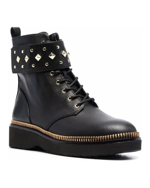 Michael Kors Black Lace-Up Boots