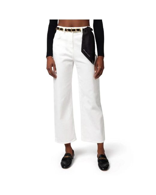 Elisabetta Franchi Gray Cropped Trousers