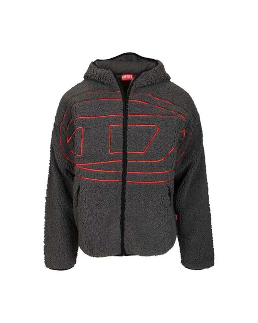 DIESEL Black Zip-Throughs for men