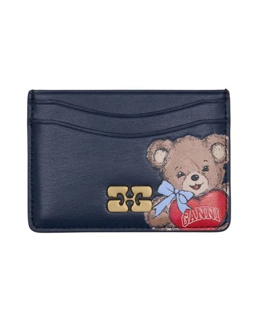 Ganni Blue Wallets & Cardholders