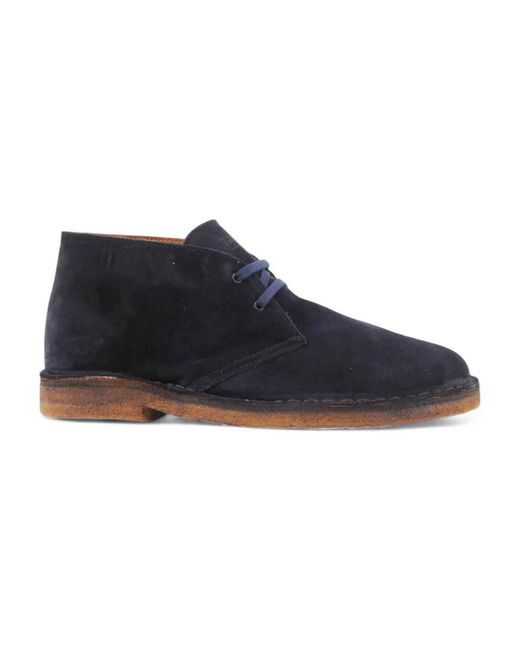 Frau Blue Lace-Up Boots for men