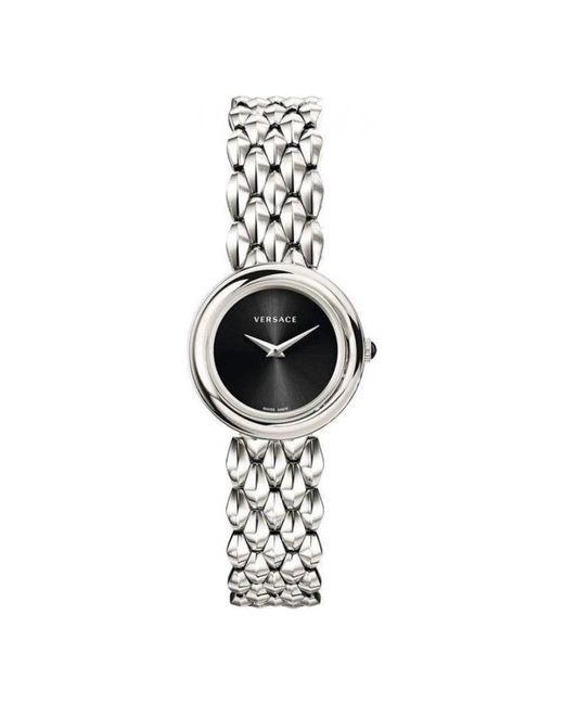 V-flare bracciale in acciaio orologio di Versace in Metallic