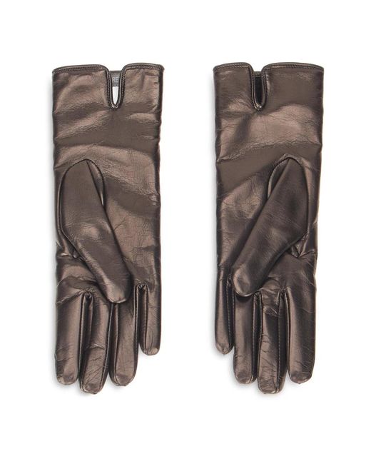 Alberta Ferretti Brown Lederhandschuhe