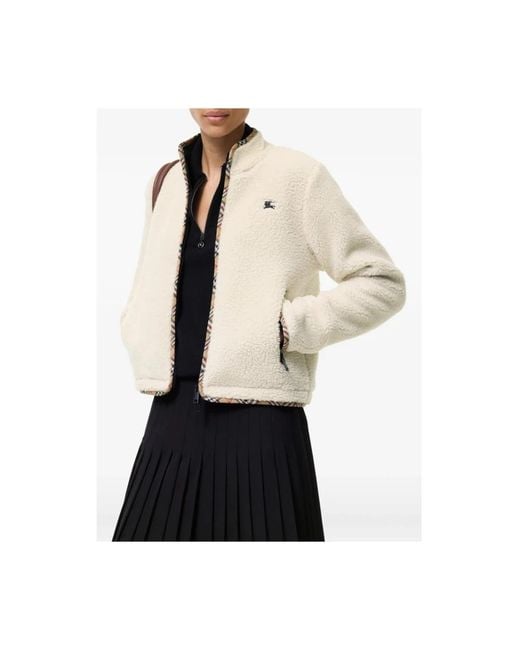Burberry Natural Faux Fur & Shearling Jackets