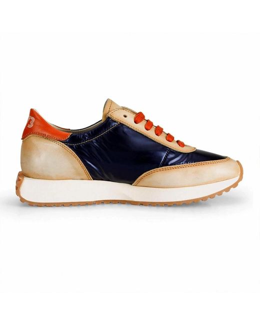 Felmini Schoenen ,Veelkleurig ,Leer Versão Sneakers Met Veters in het Multicolor