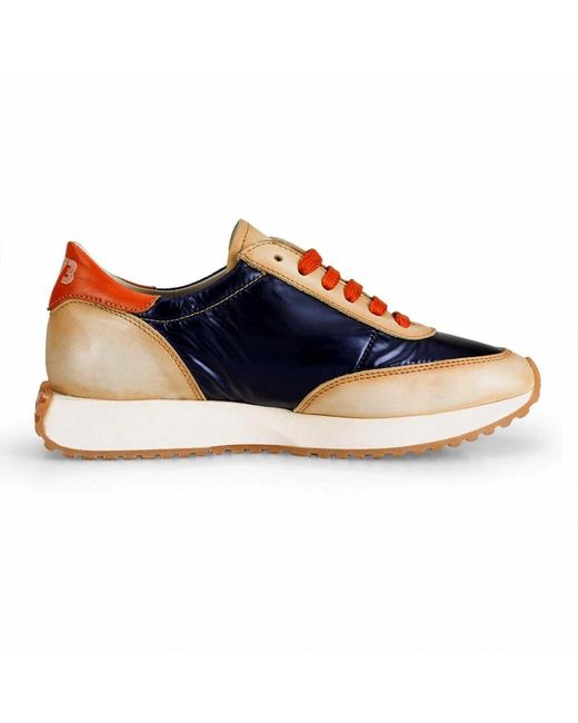 Felmini Schoenen ,Veelkleurig ,Leer Versão Sneakers Met Veters in het Multicolor