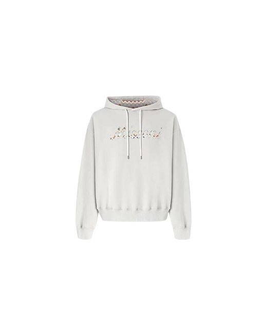 Missoni Hoodies & Sweatvesten ,Wit ,Katoen Zigzag Hooded Sweatshirt in het White voor heren