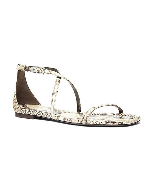 Michael Kors White Flat Sandals