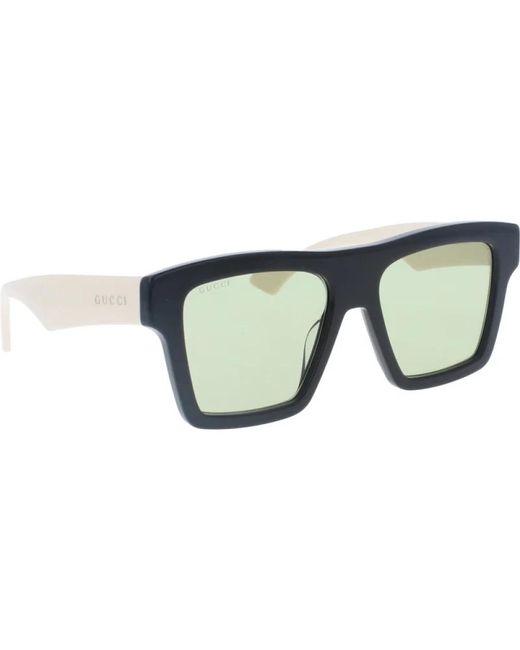 Gucci Green Ikonoische sonnenbrille mit einheitlichen gläsern