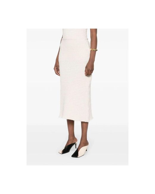 Jil Sander Midi Skirts in het White