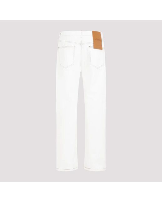 Jeans > straight jeans Jacquemus pour homme en coloris White