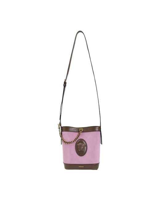 Versace Purple Bucket Bags