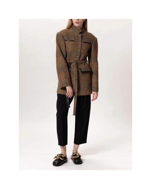 Stella McCartney Jassen ,Katoen Jas Met Strikdetail Aan De Voorkant Met Sluitingen in het Brown
