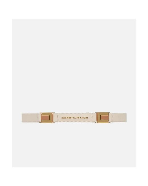 Elisabetta Franchi White Belts