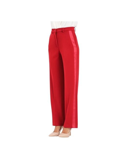 ViCOLO Red Straight Trousers