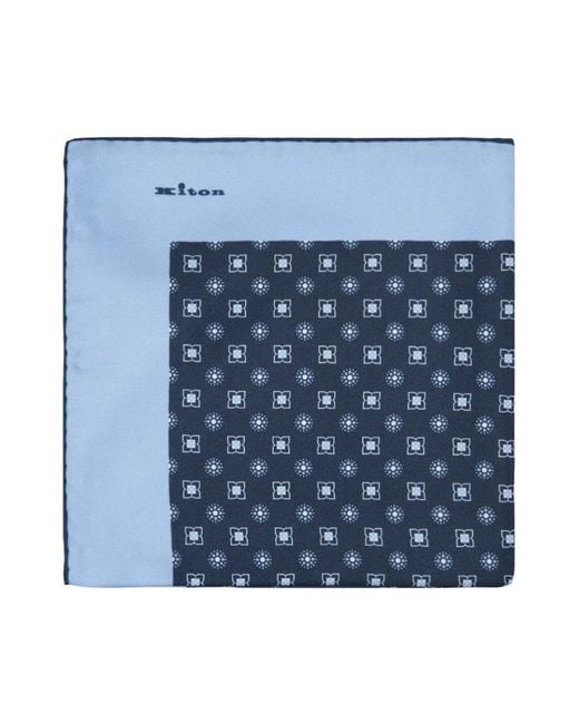 Kiton Silky Scarves in het Blue voor heren