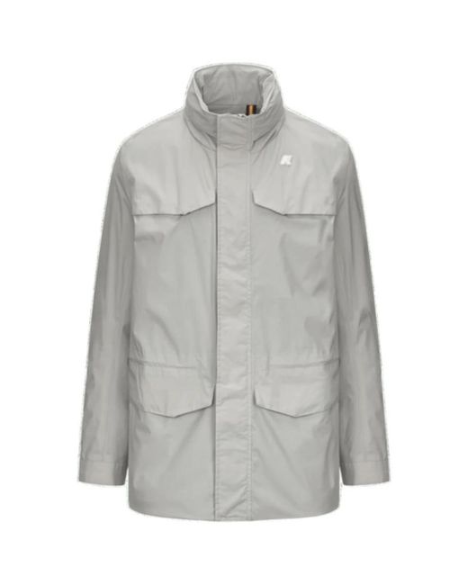 K-Way Gray Light Jackets for men