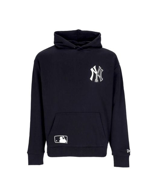 KTZ Blue Hoodie Mlb Half Logo Oversized Hoodie Neyyan for men