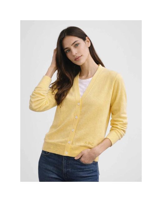 Cardigans A.P.C. de color Yellow