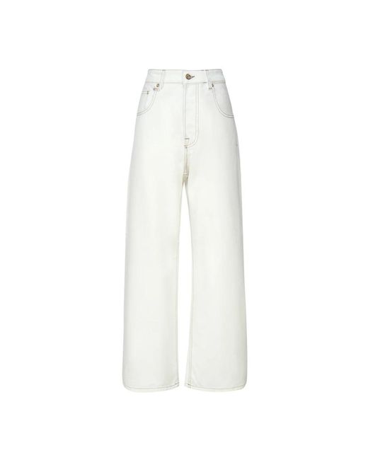 Jacquemus White Wide Jeans