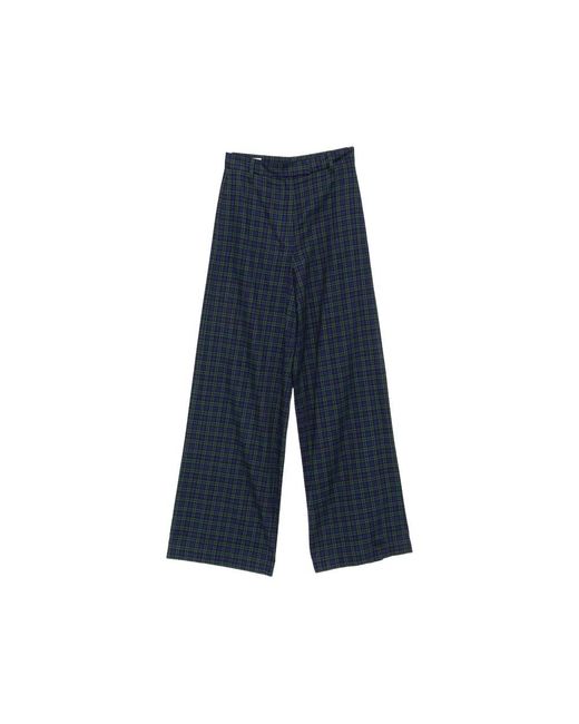 Dries Van Noten Blue Wide Trousers