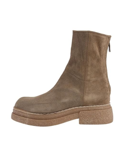 Alberta Ferretti Brown Ankle Boots