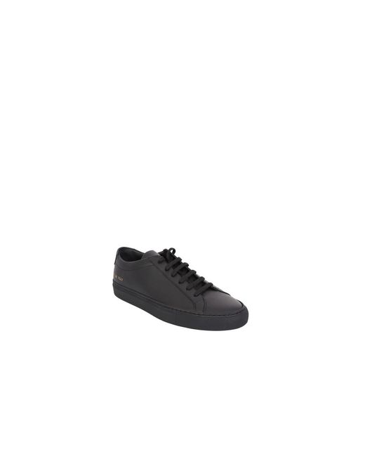 Common Projects Schoenen ,Zwart ,Leer Leather Achilles Sneakers in het Black