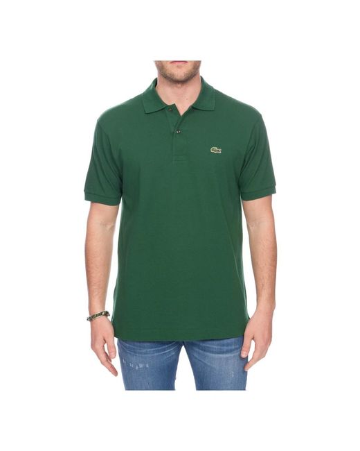 Lacoste Tops ,Groen ,Katoen Groene Polo Met Logo Borduursel in het Green voor heren